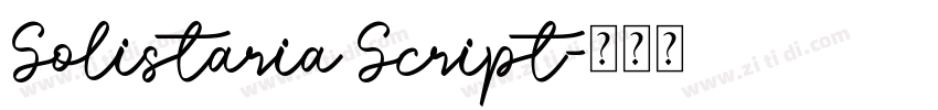 Solistaria Script字体转换